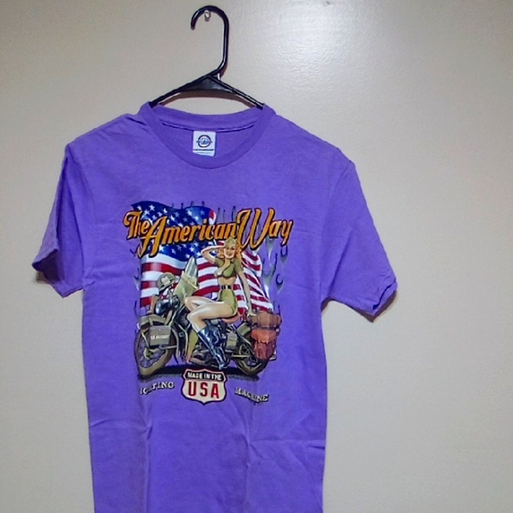 Purple American Way Graphic T-Shirt